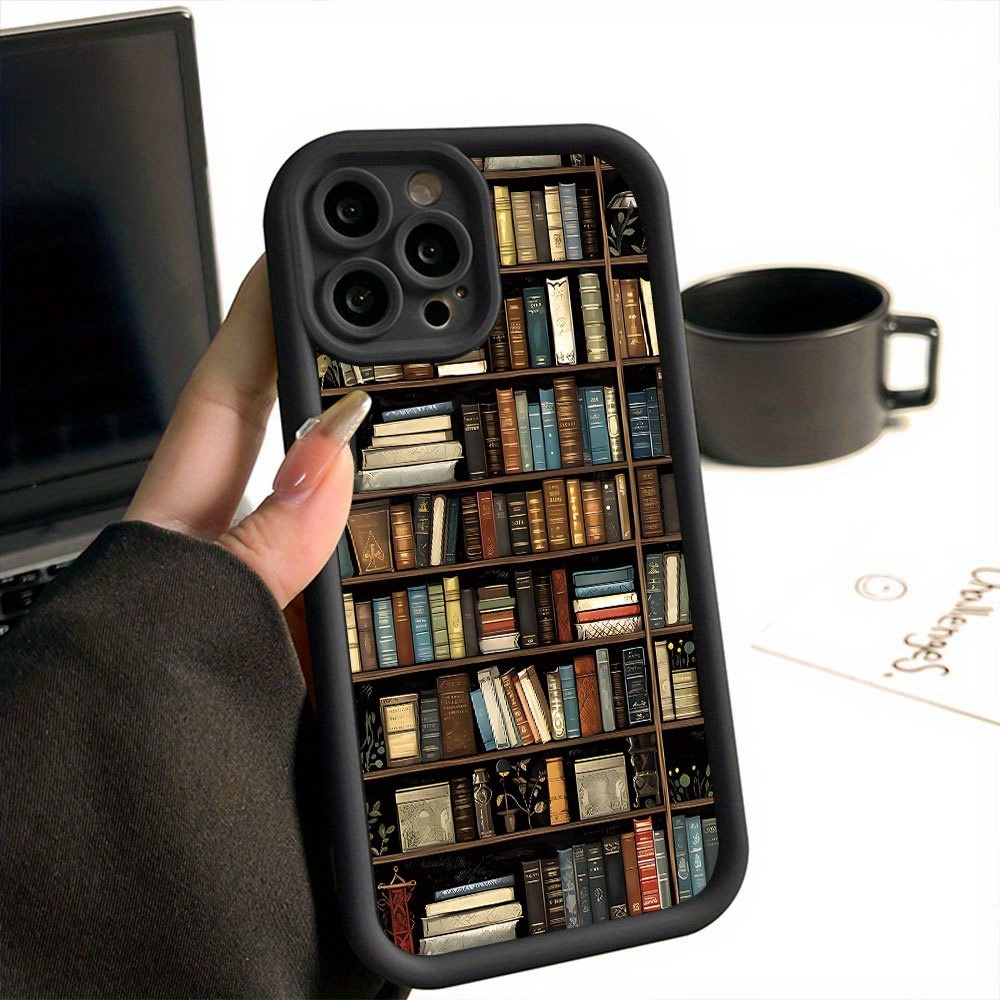 Tablet And Accessories Case - Boekenplank Creatief Patroon Telefoonhoesje Voor iPhone