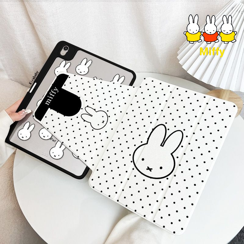 Fire Tablet Accessories - Kawaii Miffy tablethoes met 720 °