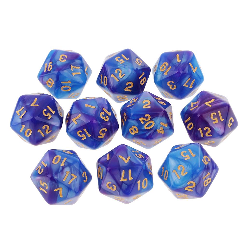 Tablet Accessories Kit - 10 stuks polyhedrale 20-zijdige dobbelstenen D20