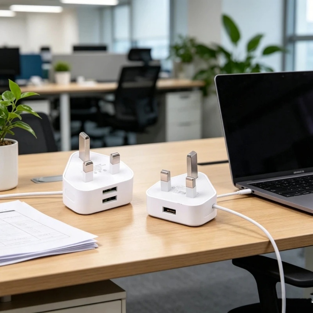 Tablet Accessories Uk - Universele UK-stekker met dubbele USB-poorten, UK-wandoplader